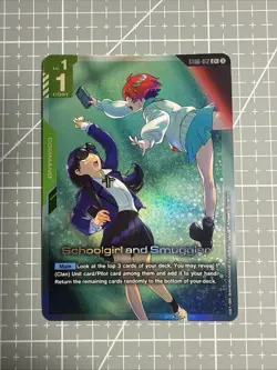 Schoolgirl And Smuggler C+ Alt ST06-012 Gundam TCG Card Foil Clan Unity English - Image 1