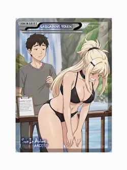 SunInAries - Custom Card Goddess Waifu Universe Cynthia Cascading Vixen ARC037 - Image 1
