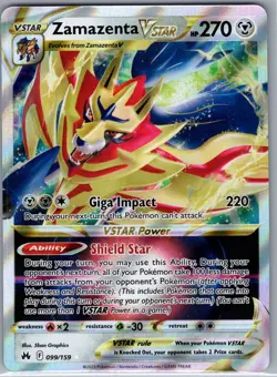 Zamazenta VSTAR 099/159 Crown Zenith - Pokemon Card - NM - Image 1