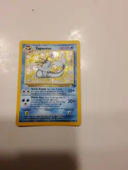 Vaporeon 12/64 Holo Rare Jungle Pokemon Card Ultra WOTC Very Good++ - Image 1