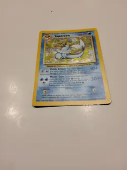 Vaporeon 12/64 Holo Rare Jungle Pokemon Card Ultra WOTC Very Good++ - Image 3