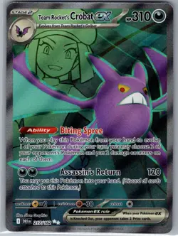 Team Rocket's Crobat ex 217/182 SV10: Destined Rivals - Pokemon Card - NM - Image 1