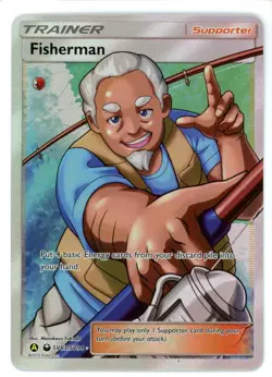 Fisherman SV83/SV94 Hidden Fates Shiny Vault Pokemon Card - Image 1