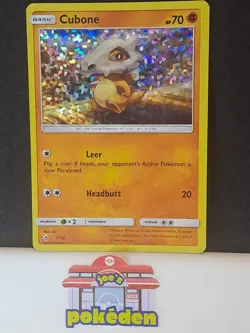 Pokemon Card - Cubone 7/12 - McDonald's 2018 Holo Card LP (Small Dents) - Image 1