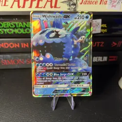 Pokemon TCG Wishiwashi GX Sun Moon Card 38/145 Ultra Rare LP - Image 1