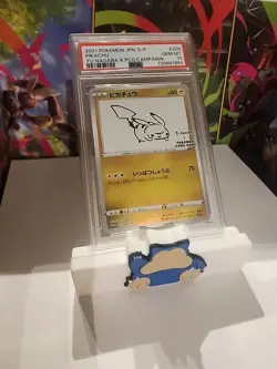 2021 POKEMON JPN S PROMO YU NAGABA X POKEMON CARD GAME CAMPAIGN PIKACHU PSA 10 - Image 2