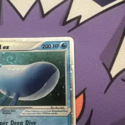 Pokemon Wailord EX Sandstorm 2003 100/100 Card Good Condition - Nice Holo Swirl - Image 4
