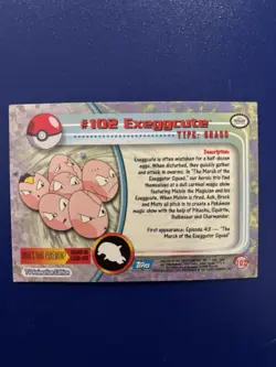 Pokemon #102 Exeggcute Card Foil Topps Chrome 2000 TV Animation Edition - Image 2