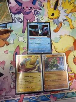 Pokemon Tcg Destined Rivals 3 Card Lot Team Rockets Zapdos Articuno Tyranitar - Image 1
