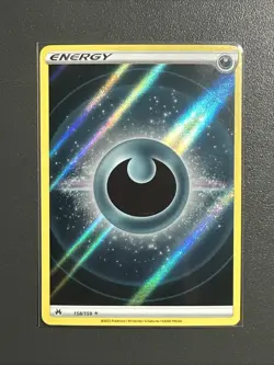 Darkness Energy (Texture Full Art) 158/159 Crown Zenith Ultra Rare Pokemon Card - Image 1
