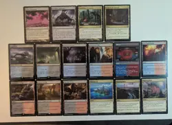 MTG Land lot- Grixis Red/Blue/Black. 16 cards. Land collection. - Image 1