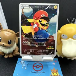 CUSTOM FAN ART CARD Mario Pikachu Poncho Pikachu 294/XY-P NM promo CUSTOM MADE! - Image 1