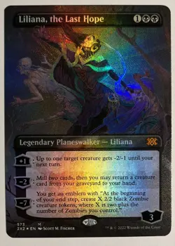 Liliana The Last Hope Borderless TEXTURED FOIL Double Masters 22 MTG Pack Fresh - Image 1