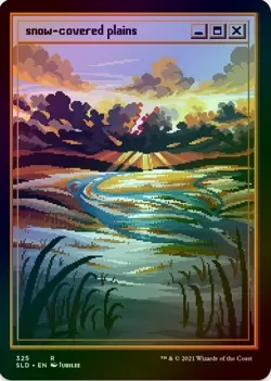 1 x Snow-Covered Plains - Foil Etched - Secret Lair (325) - LP - MTG - Image 1