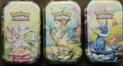 Pokemon Mini Tin Sealed Lot of 3 TCG Scarlet & Violet Prismatic Evolutions - Image 1
