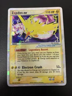 Pokemon TCG Zapdos EX Fire Red & Leaf Green #116/112 2004 - Image 1