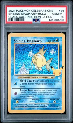 Shining Magikarp Holo 66 Celebrations Classic Collection Pokemon PSA 10 *038 - Image 1