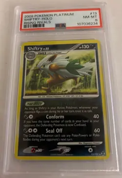 2009 pokemon platinum #13 shiftry holo nm-mt rising rivals psa 8 - Image 1