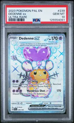 2023 POKEMON PAL EN-PALDEA EVOLVED ULTRA RARE #239 DEDENNE EX PSA 10 - Image 1