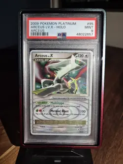 Pokemon TCG Arceus Lv X 95/99 Ultra Rare Holo PSA 9 Platinum Arceus LowPop Swirl - Image 1