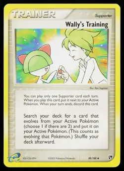 Wally's Training 89/100 Uncommon Sandstorm Pokemon Lightly Played - Image 1
