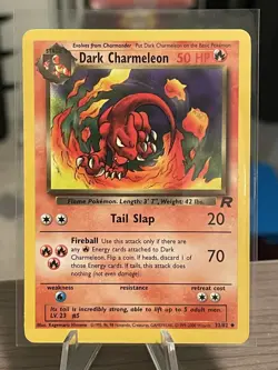 Pokemon Dark Charmeleon 32/82 Team Rocket Unlimited Uncommon LP - Image 1