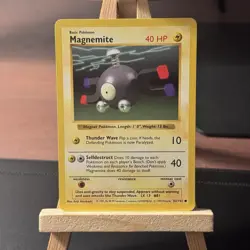 Pokemon Magnemite 53/102 Base Set Shadowless WOTC 1999 - Image 3