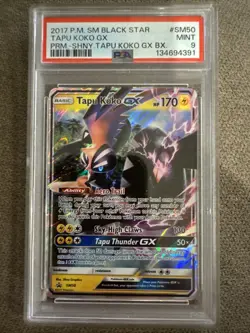 Pokemon TCG Tapu Koko GX Holo SM50 PSA 9 - Image 1