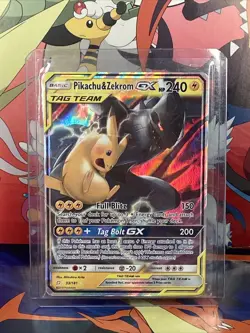 Pikachu & Zekrom GX - 33/181 - Ultra Rare LP , English Pokemon Team Up - Image 1