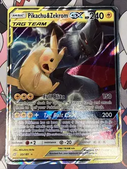 Pikachu & Zekrom GX - 33/181 - Ultra Rare LP , English Pokemon Team Up - Image 2