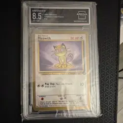 POKEMON MEOWTH 56/64 JUNGLE 1999 REGULAR COMMON ARENA CLUB 8.5 - Image 1