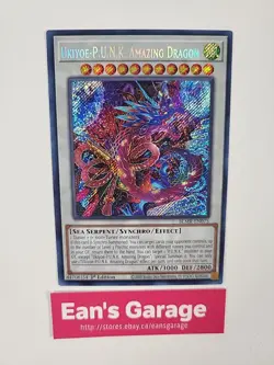 YuGiOh Ukiyoe-P.U.N.K. Amazing Dragon 1st Edition BLMR-EN075 Secret Rare - Mint - Image 1