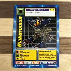 Vintage Digimon CCG Movie Promo Card Diaboromon MO-12 - Image 1