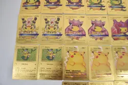 Lot of 31 Pikachu Pokemon Fan Art Gold Foil Cards (J4401G) - Image 5