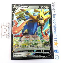 2020 Zacian V Black Star Promo card SWSH018 Pokemon SWSH LP/MP - Image 1