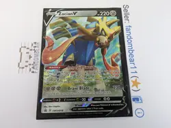 2020 Zacian V Black Star Promo card SWSH018 Pokemon SWSH LP/MP - Image 2