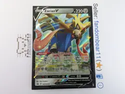 2020 Zacian V Black Star Promo card SWSH018 Pokemon SWSH LP/MP - Image 5