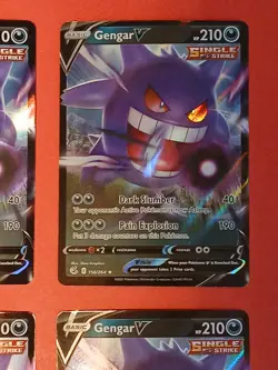 Pokemon Sword & Shield Fusion Strike Gengar V 156/264 x4 Cards - Image 3
