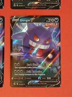 Pokemon Sword & Shield Fusion Strike Gengar V 156/264 x4 Cards - Image 4