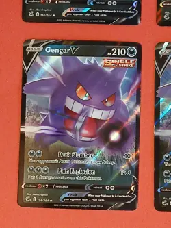 Pokemon Sword & Shield Fusion Strike Gengar V 156/264 x4 Cards - Image 5