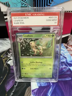 LEAFEON 2025 RARE Holo #05/131 Pokemon Card GRADED 10 TCG CCG - Image 1