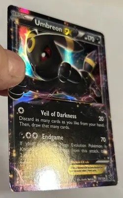 Umbreon EX 55/124 Fates Cld LP 2016 HP170 Basic Ultra Rare Holo Pokemon Card - Image 4