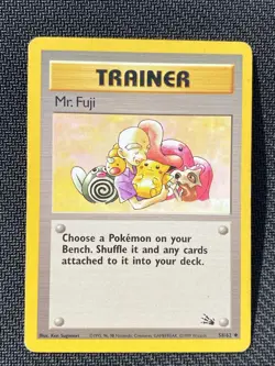 Mr. Fuji 58/62 Fossil uncommon Vintage WOTC Pokemon Card MODERATELY PLAYED MP - Image 1