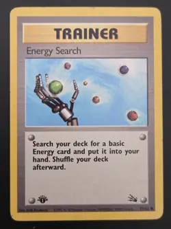 Pokemon TCG Energy Search Fossil Trainer Card - Image 1