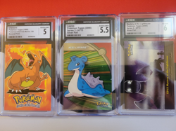 Topps Pokemon Cards Graded CGC Charizard (5) Lapras (5.5) Dragonite (6) Lot - Image 1