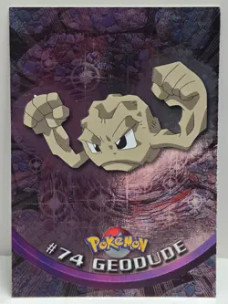 #74 Geodude 1999 Topps Chrome Pokemon Card Series 1 Blue Logo - NM - US Seller - Image 1