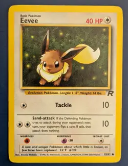 Eevee Team Rocket Set Vintage Pokemon Card. Common (55/82) Excellent Condition - Image 1