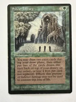 Sylvan Library Magic The Gathering Legends LP Read Description - Image 1