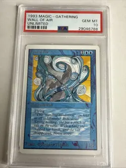 MTG Unlimited Edition 1993 Wall of Air PSA 10 GEM MT Old School 93/94 - Image 1