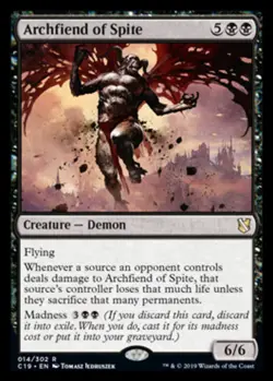 MTG - Archfiend of Spite - Commander 2019 - NM, English Magic FLAT RATE SHIP - Image 1